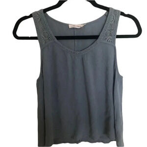 Chloe & Katie Lace Strap Short Cut Tank Top Size XS